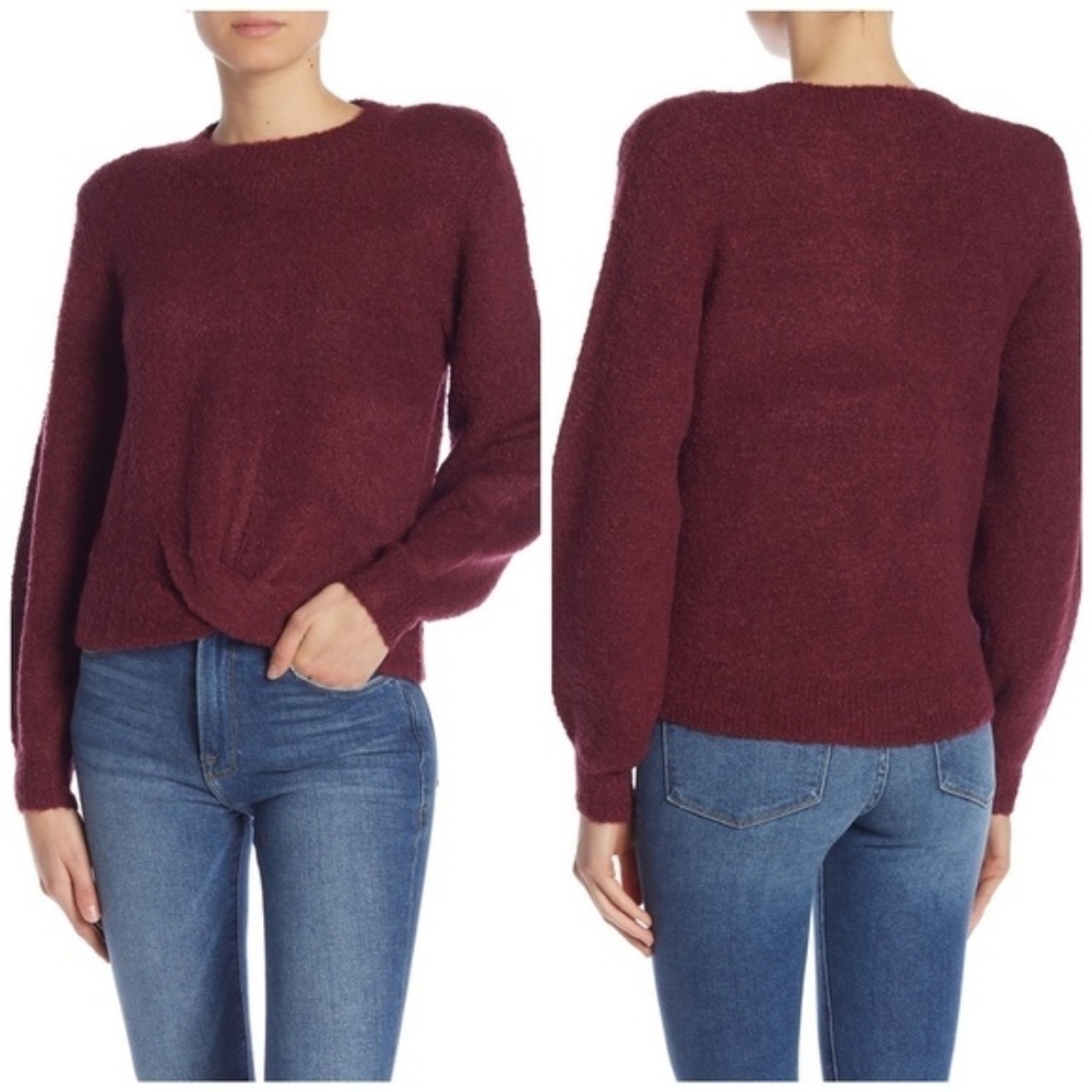 💜 Joie | Stavan Twist front Sweater Wine